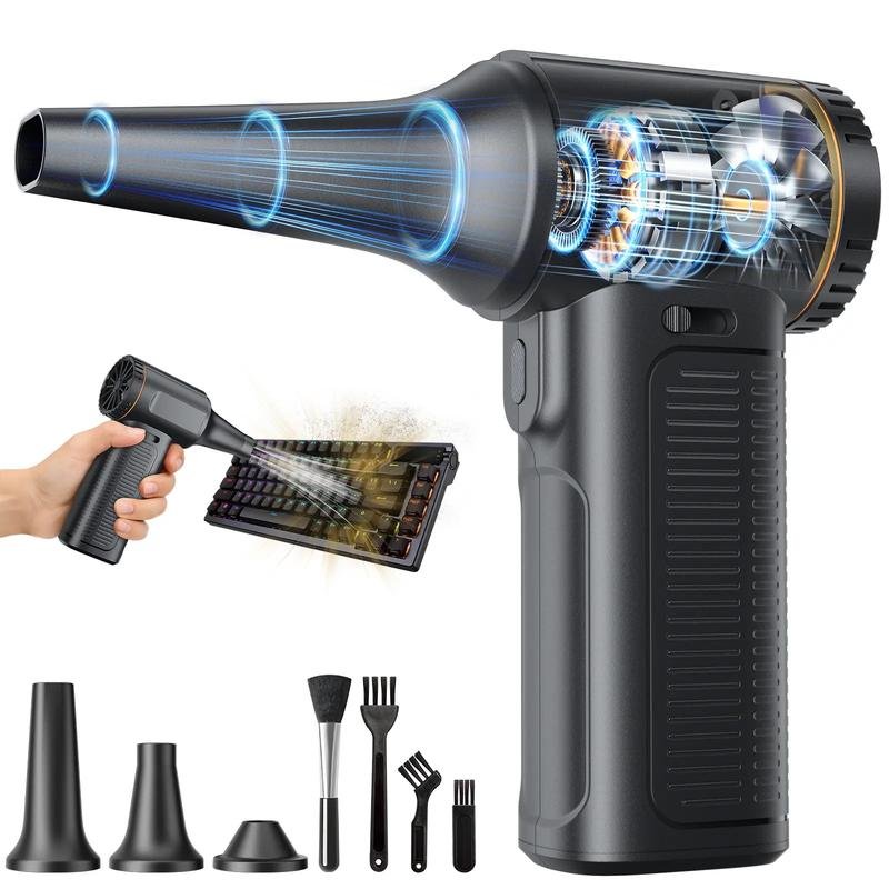 Electric Air Duster, Compressed Air Blower Gun, Adjustable Gears, Rechargeable