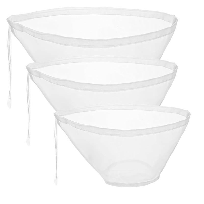 Bowl-Shaped Nylon Nut Milk Bag Reusable Strainer Bags for Cheese Cloths