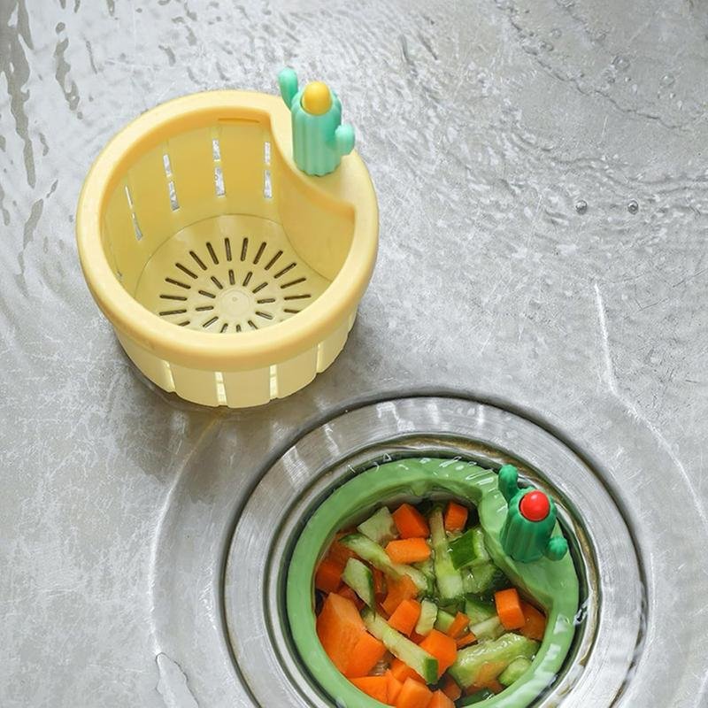 Cactus Sink Filter Basket Versatile Kitchen Sink Strainer Cute Press