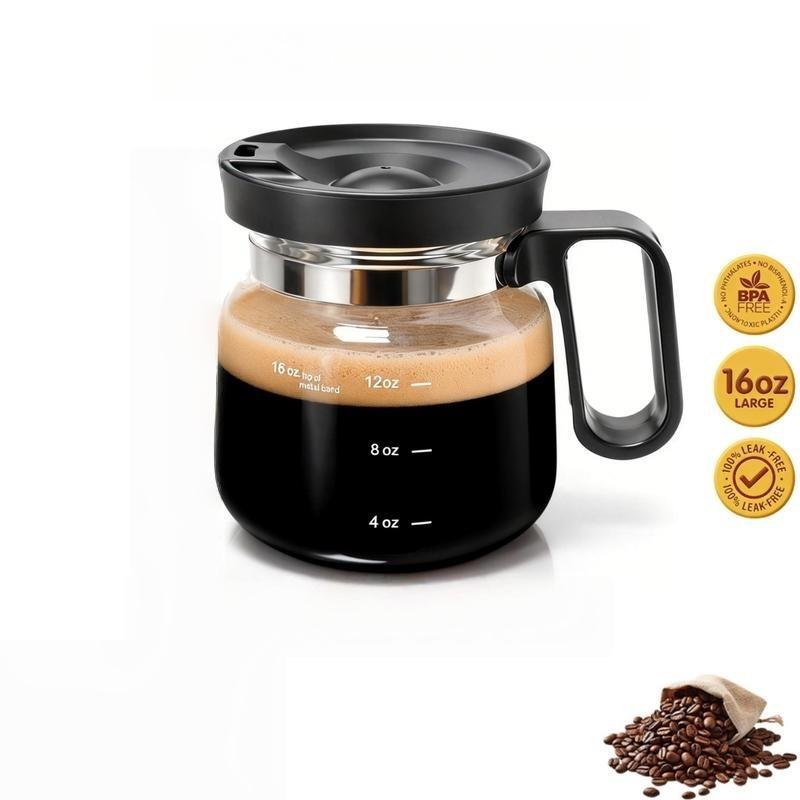 Coffee Mug with Lid Glass Creative Cup Coffee Lovers Top Choice