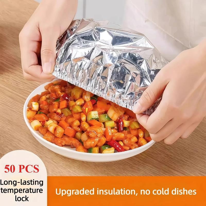 Dining Table Food Container Aluminum Foil Heat-Retaining Cover