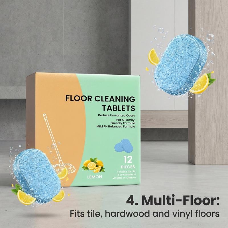 Floor Cleaning Tablets available in lemon or mint scent