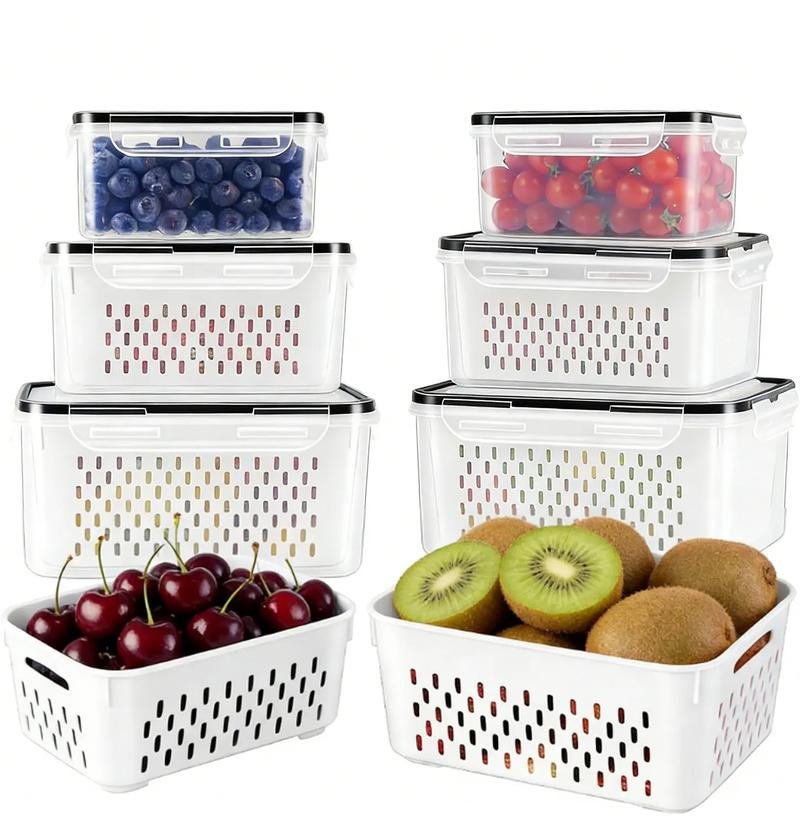 Fridge Organizers and Storage Stackable Fruit Storage Containers