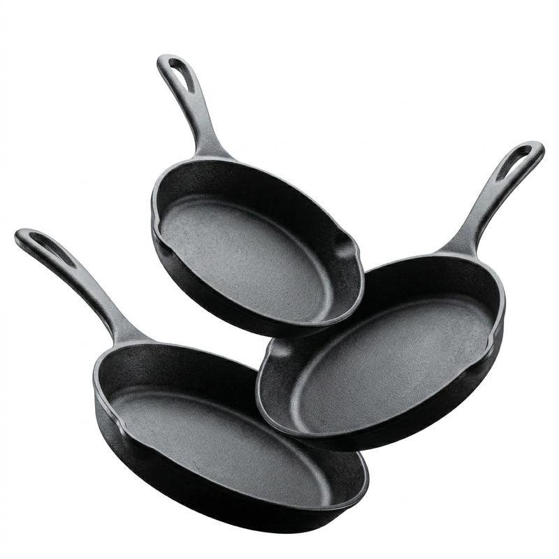Pre-Seasoned Cast Iron Frying Pan Cookware Set