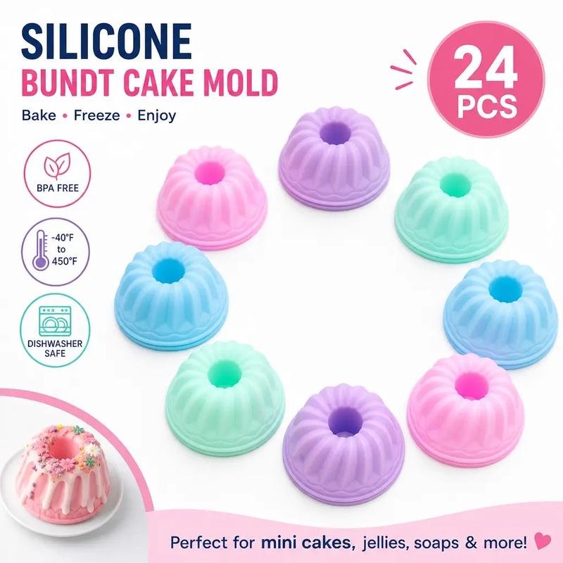 Silicone Pumpkin Baking Cups Silicone Bakeware Set Non-Stick Cake Molds