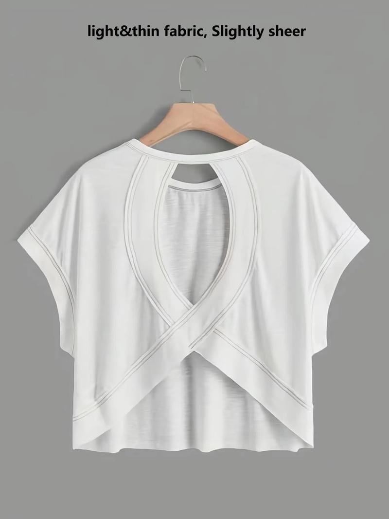 de MujerEstiloCaladoManga CortaTop - TranspirableDeportivoCamiseta