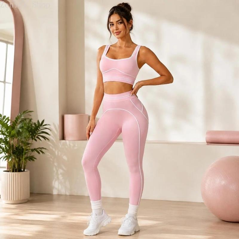 Women's Style High Waist Sports Yoga Set - Fitness Apparel