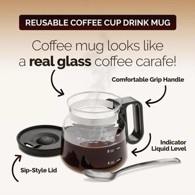 Coffee Mug with Lid Glass Creative Cup Coffee Lovers Top Choice