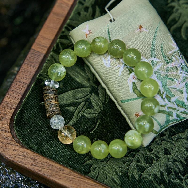 Natural Cover Crystal Beaded Bracelet
