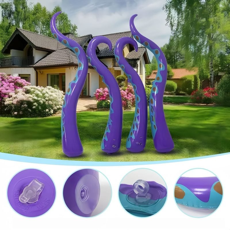 Halloween Inflatable Octopus PVC Toy Indoor Outdoor Decoration